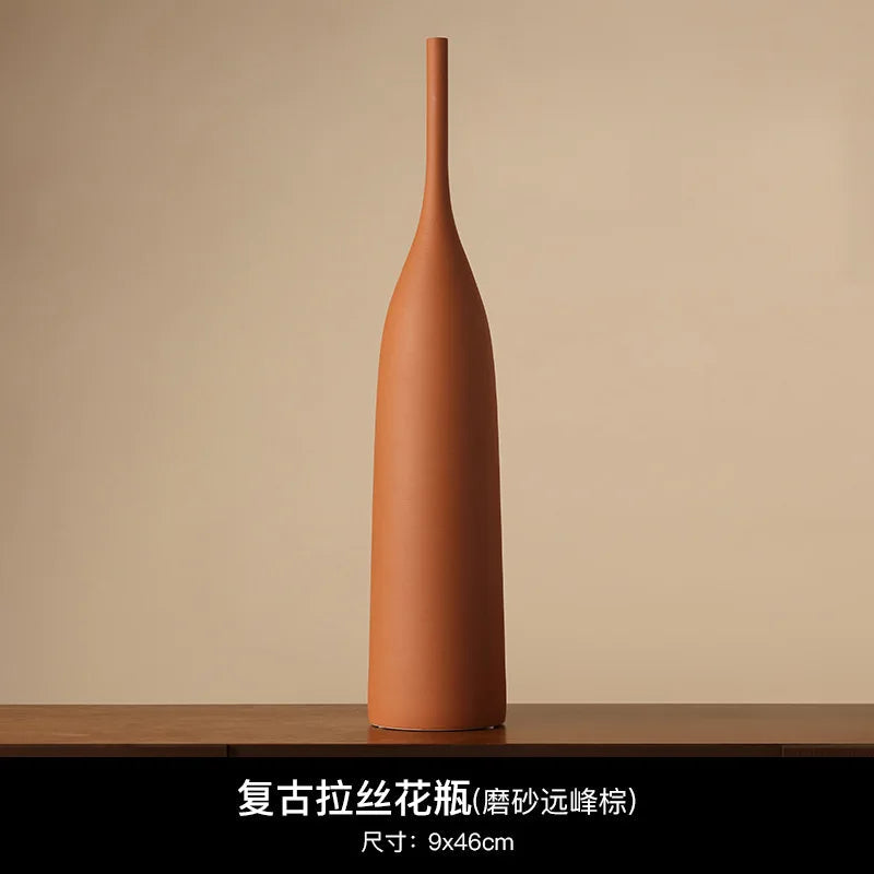 terracotta ceramic bottle vase, reference photo