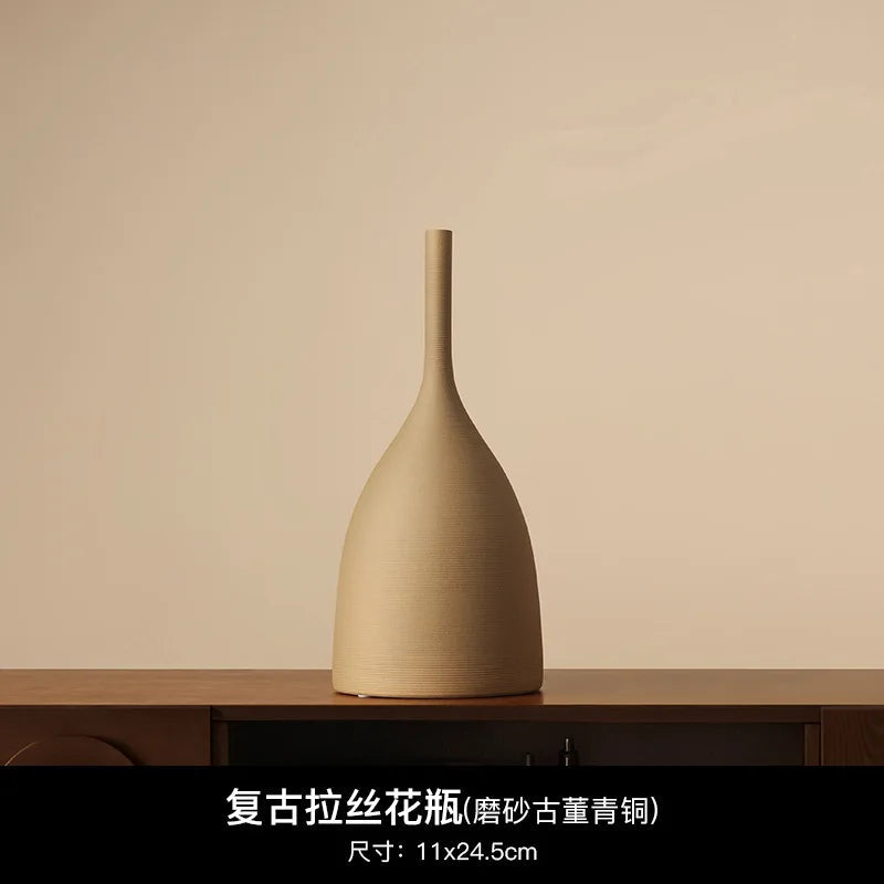 olive bell ceramic vase, reference photo