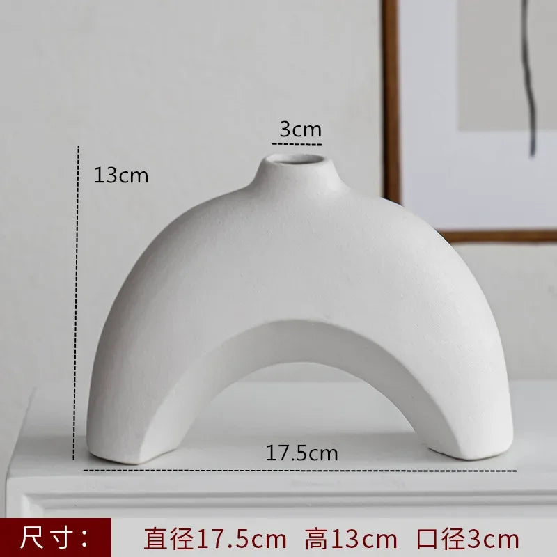 white rainbow arch ceramic vase, reference photo