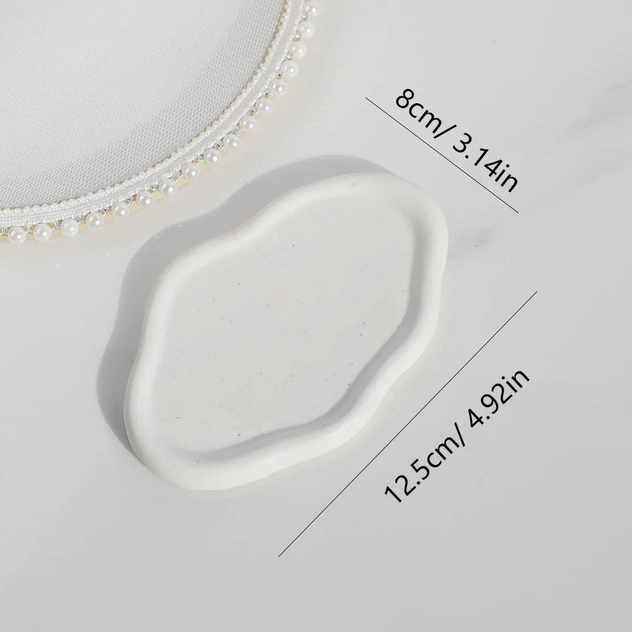 white oval ceramic trinket dish, reference photo