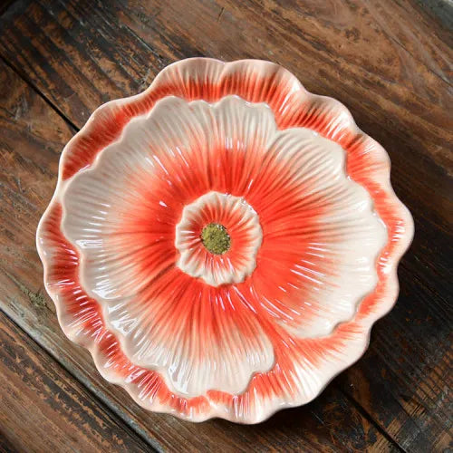 ruffled petal ceramic trinket plate, reference photo