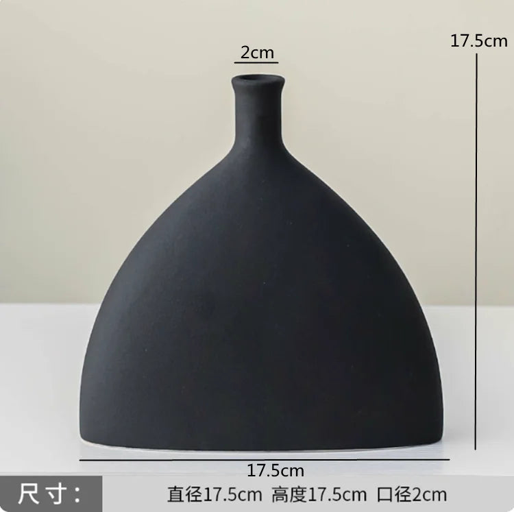 black dome ceramic vase, reference photo