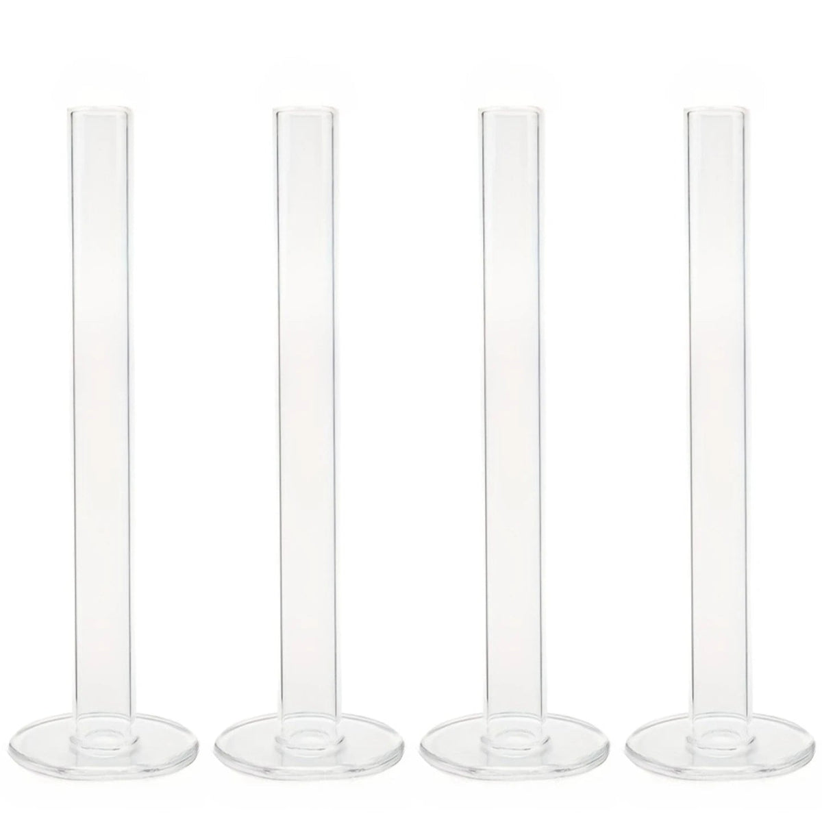 slim cylinder glass bud vase, set of 4, reference photo