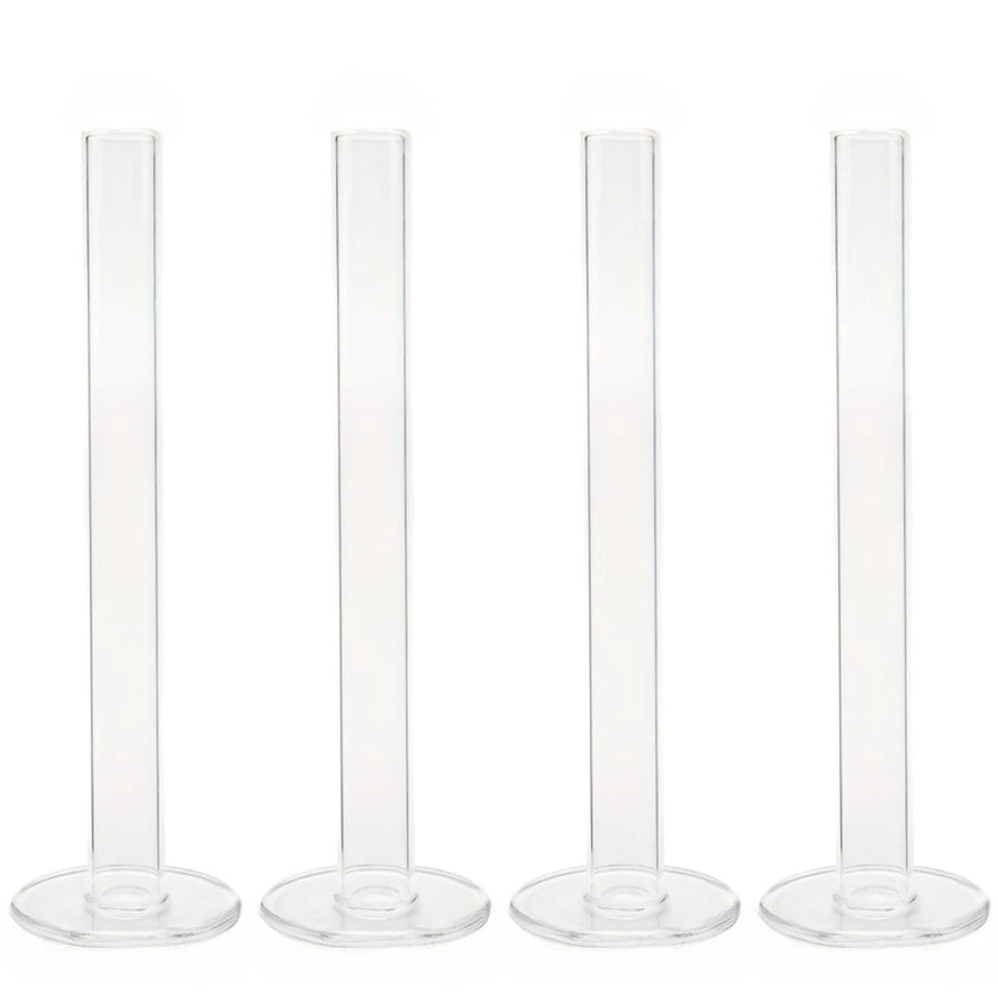 slim cylinder glass bud vase, set of 4, reference photo