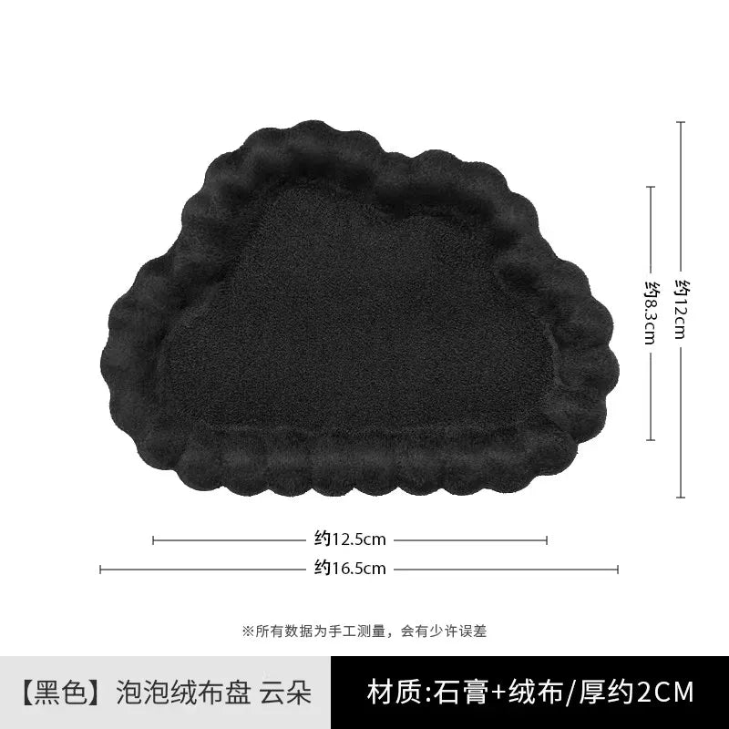 velvet cloud trinket tray, black, reference photo