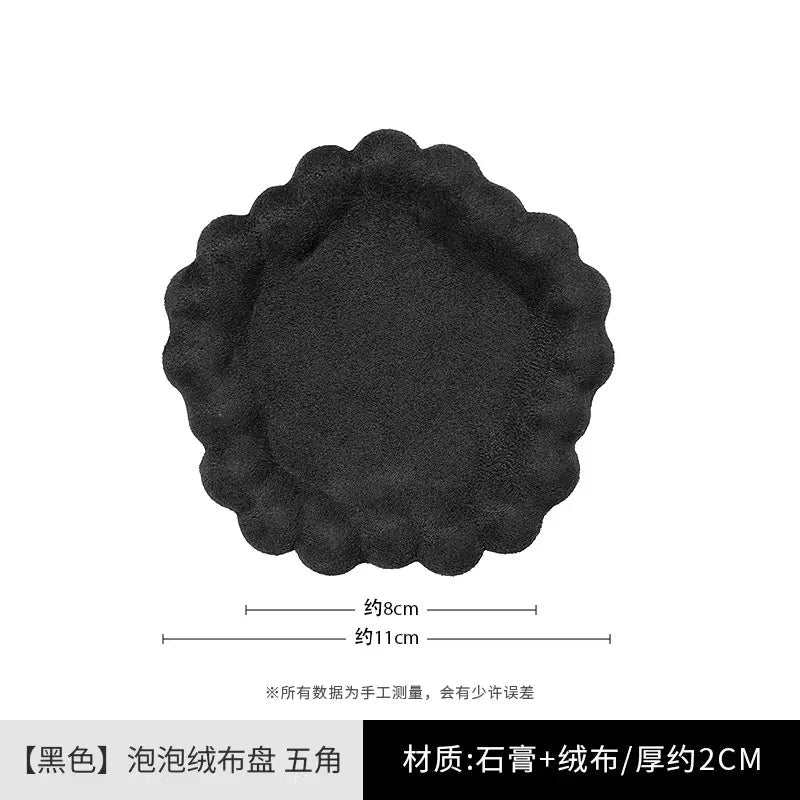 velvet pentagon trinket tray, black, reference photo