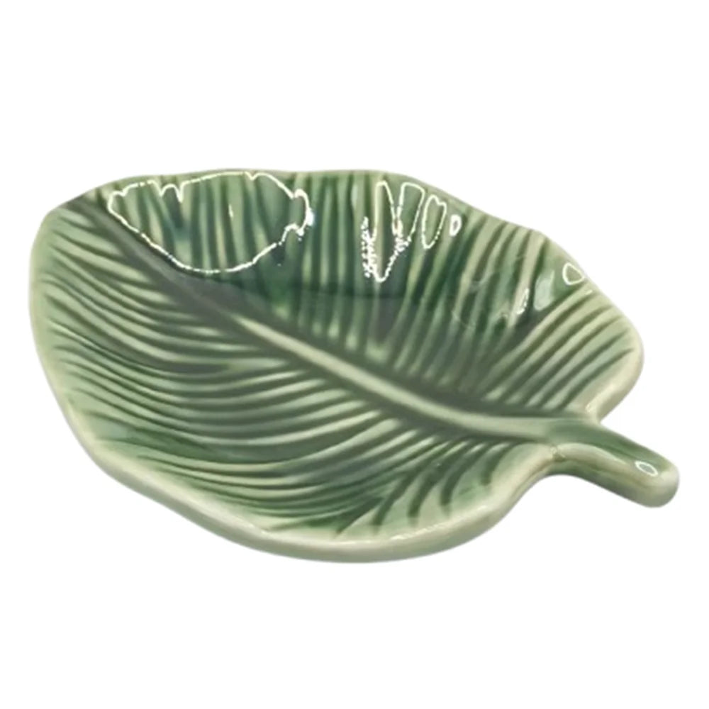 white ceramic leaf trinket dish, reference photo