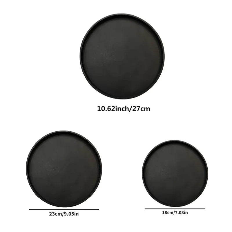 silicone round vanity trinket tray, black / small, reference photo
