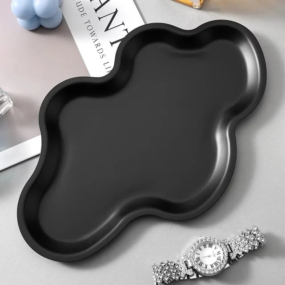 stainless steel cloud catchall tray, black, reference photo