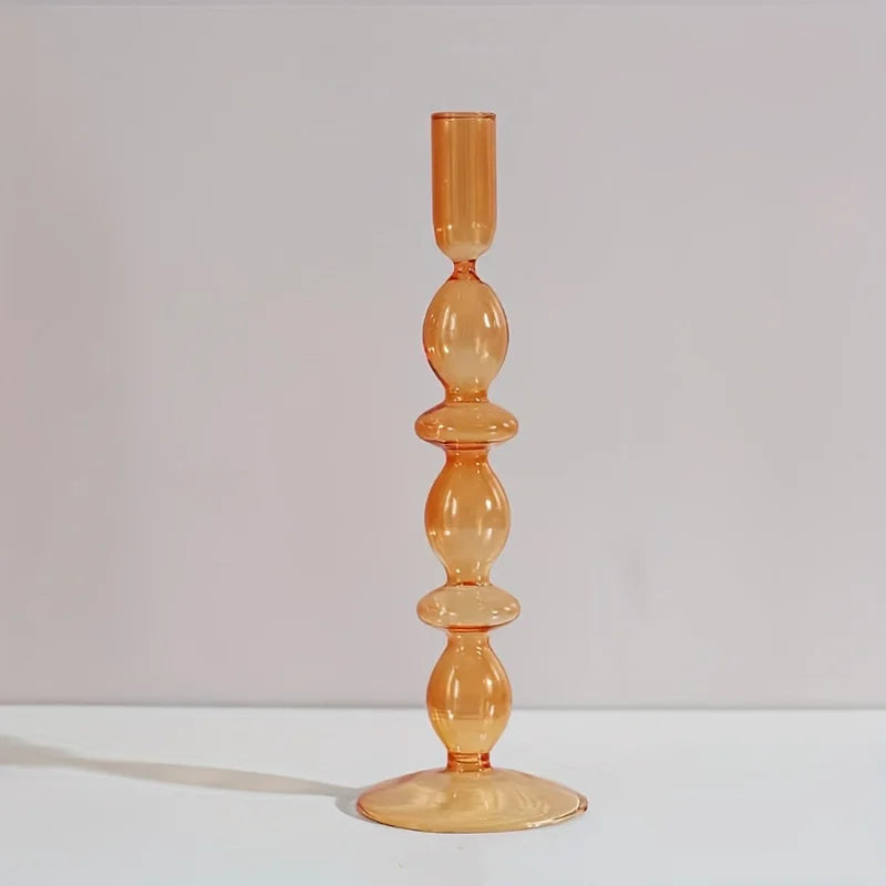 amber glass bead candle holder, reference photo