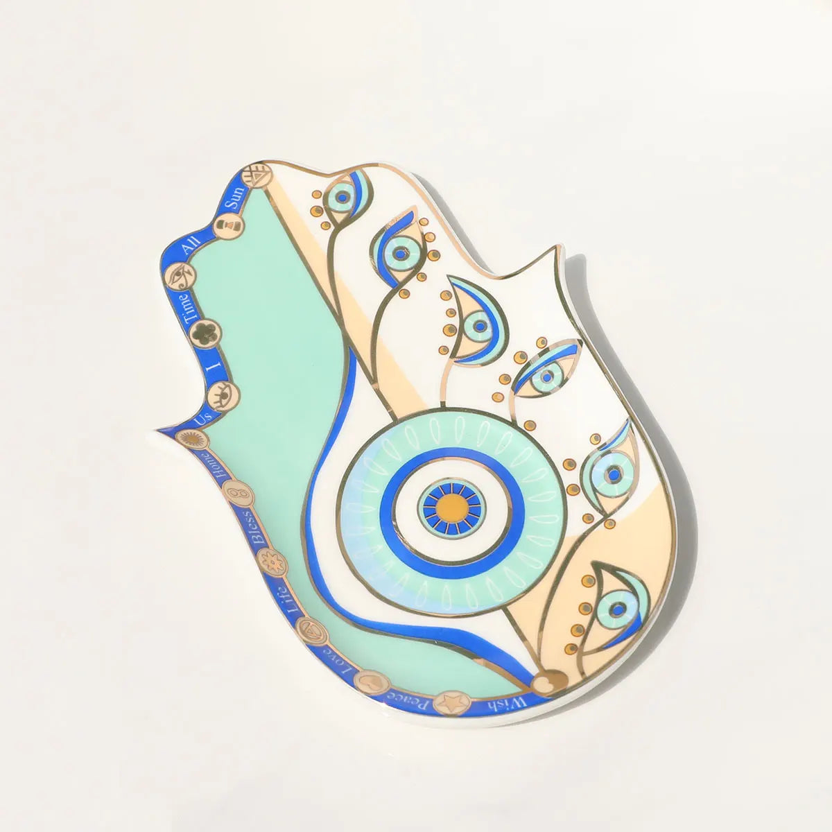 pastel ceramic hamsa trinket dish, reference photo