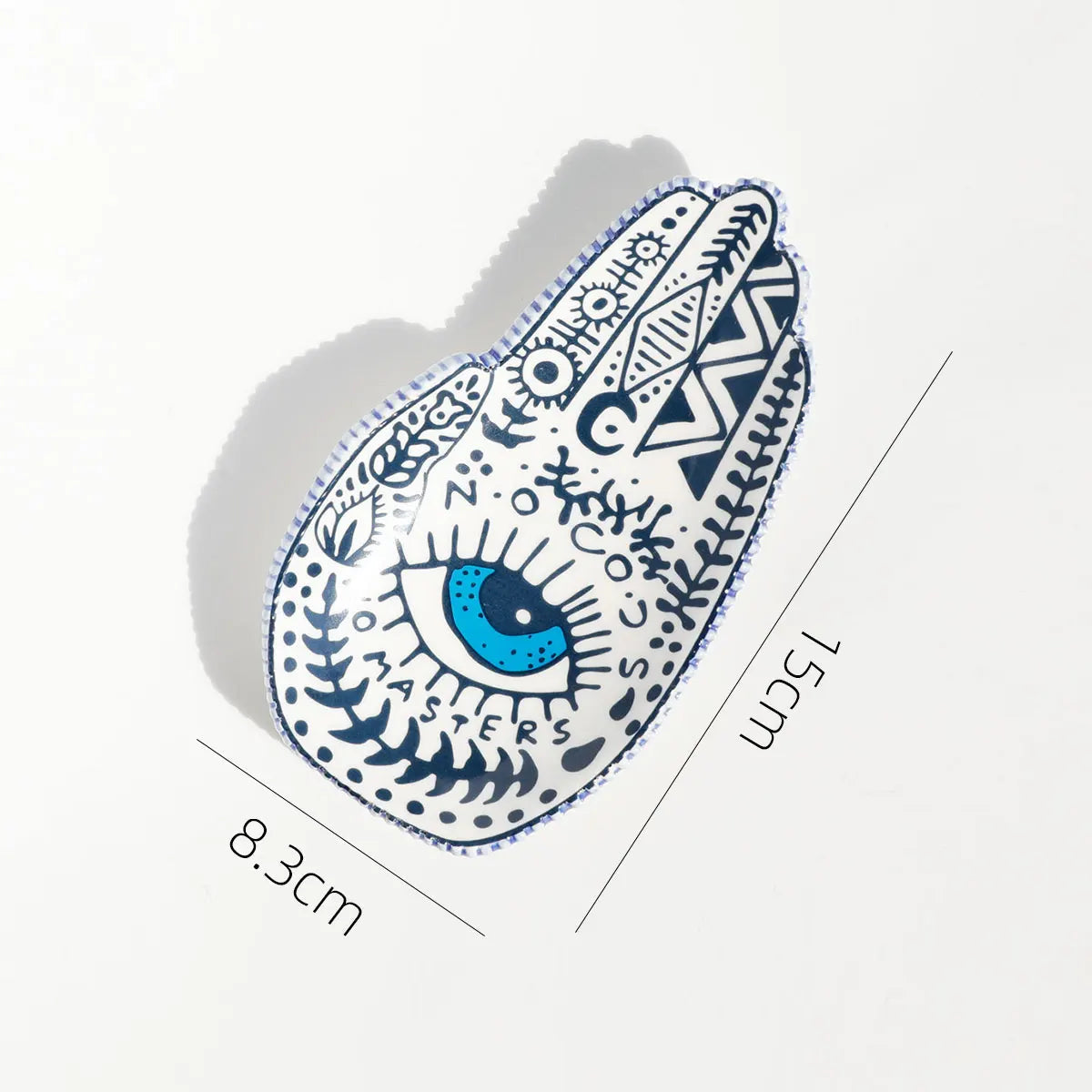 blue tribal ceramic hamsa trinket dish, reference photo