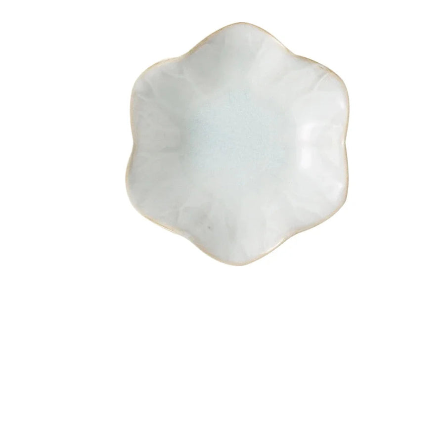 lotus leaf ceramic trinket dish, white, reference photo