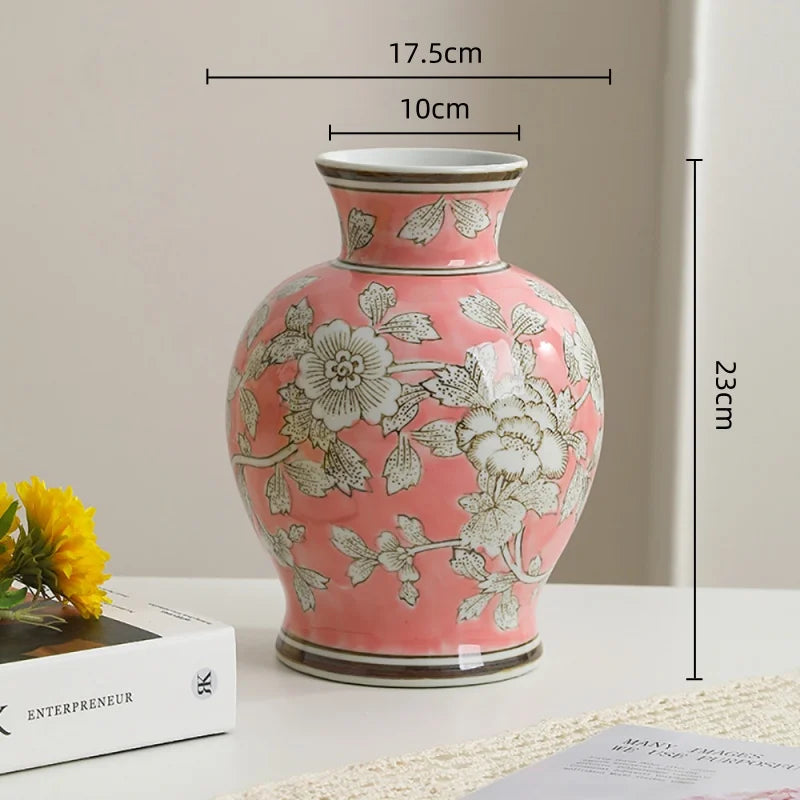 peony porcelain jar vase, blush, reference photo