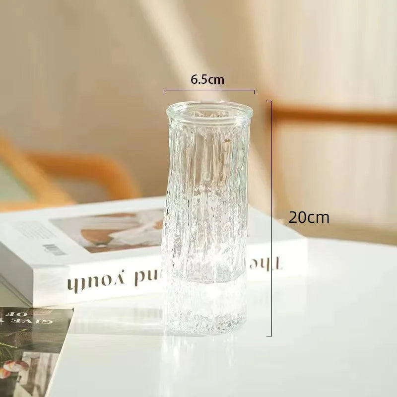 glacier glass vase, clear small, reference photo