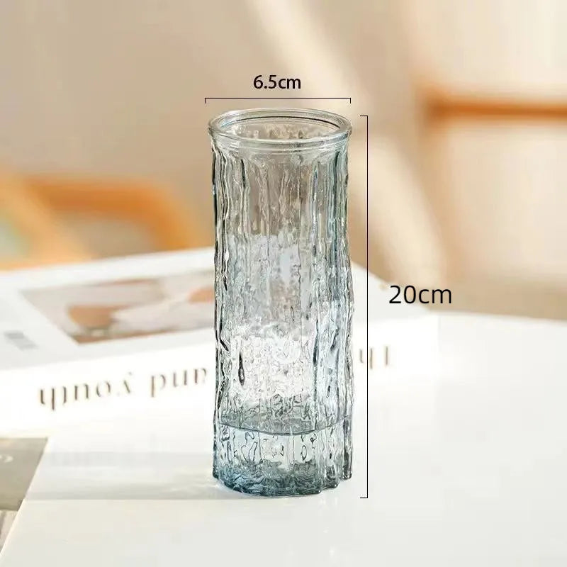 glacier glass vase, smoke small, reference photo