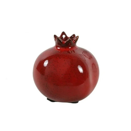 pomegranate ceramic bud vase, dark red, reference photo