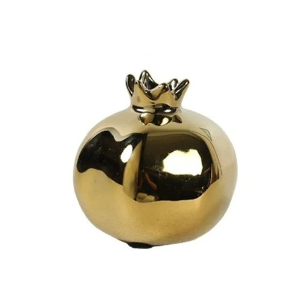 pomegranate ceramic bud vase, gold, reference photo