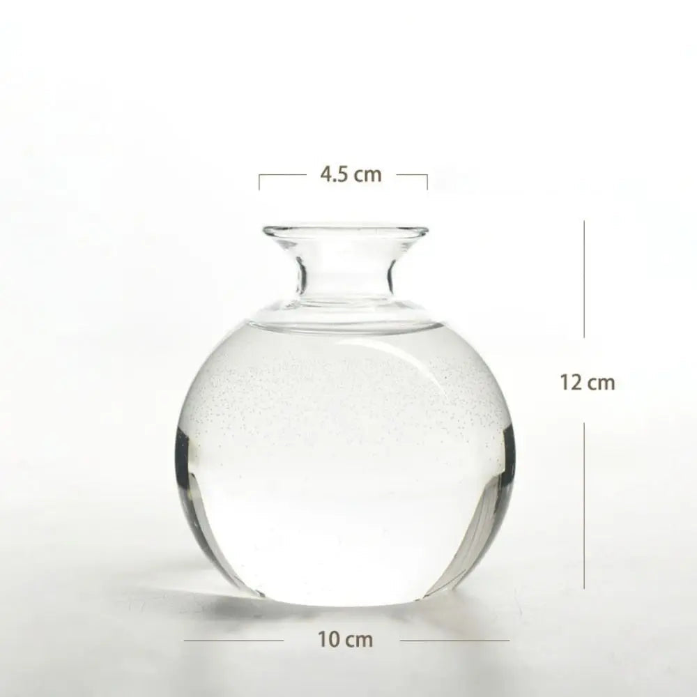 round flask glass vase, reference photo