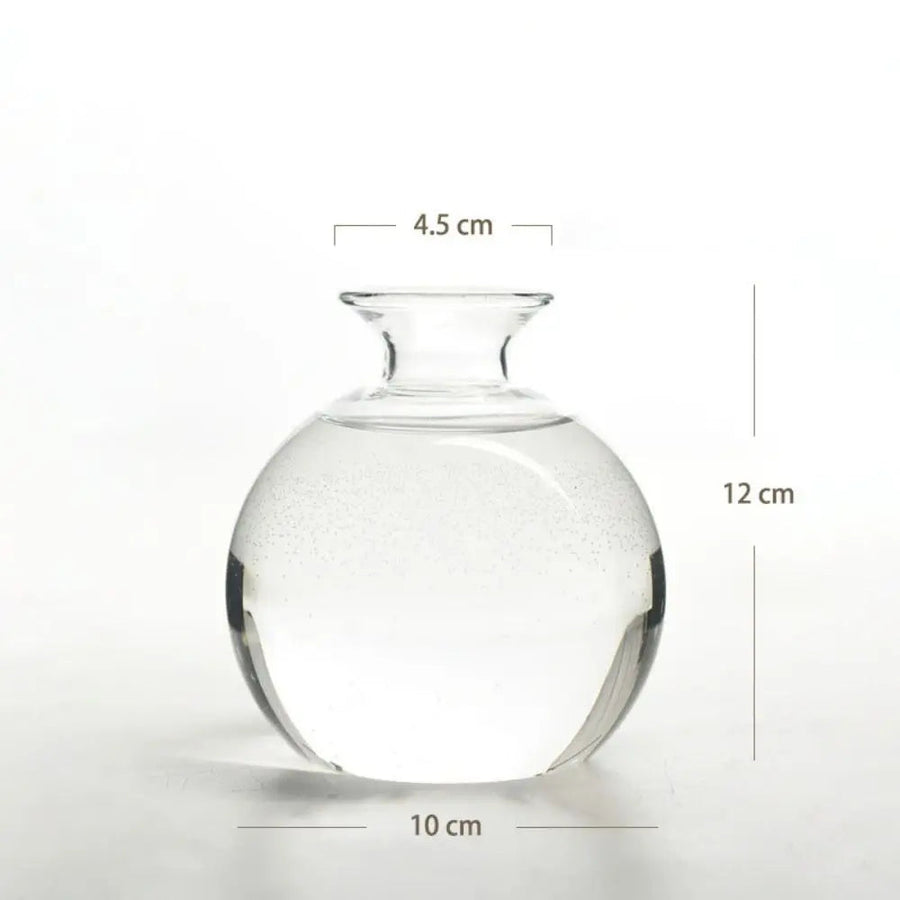 round flask glass vase, reference photo