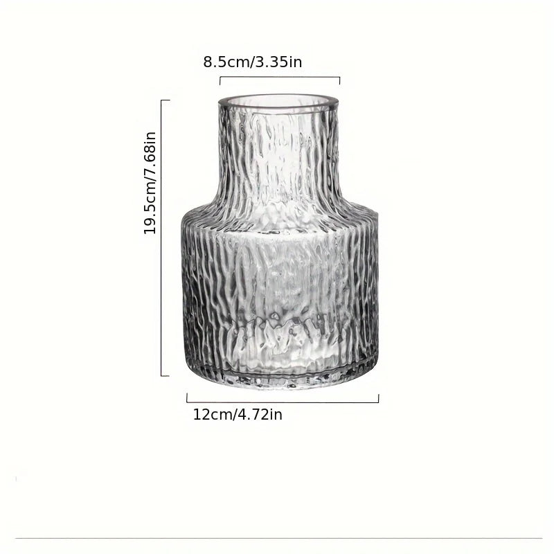 glacier textured glass vase, reference photo