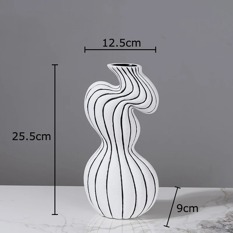 striped twist ceramic vase, reference photo