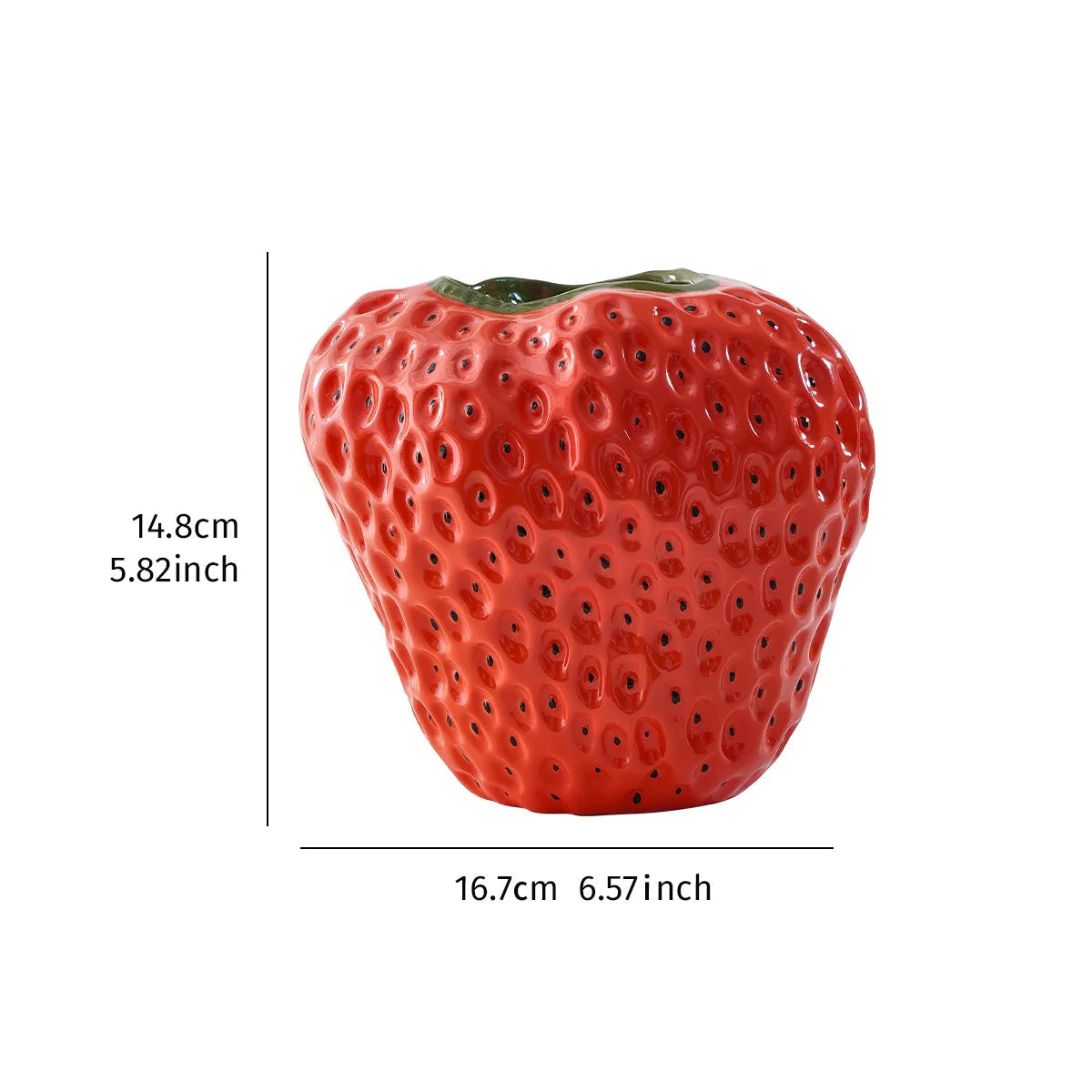 resin strawberry bud vase, red / medium, reference photo