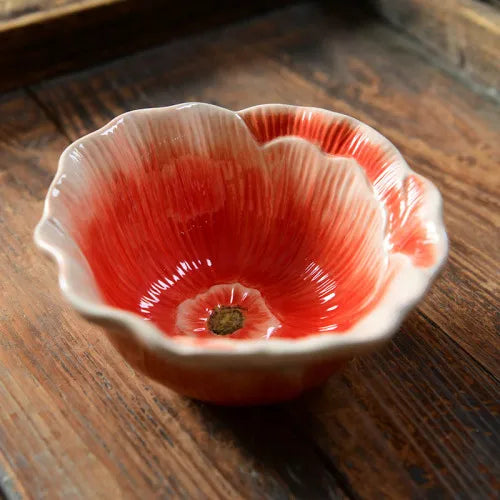 ruffled petal ceramic decorative bowl, reference photo