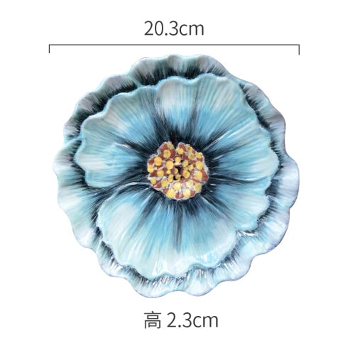 blue blossom ceramic trinket plate, reference photo
