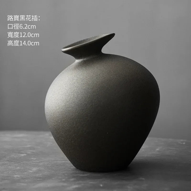 stone glaze ceramic vase, charcoal, reference photo